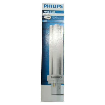 Philips 18W Pinlight PLC G24d-2 Socke Compact Fluorescent Lamp Available in Daylight 6500K and Warm White 3000K