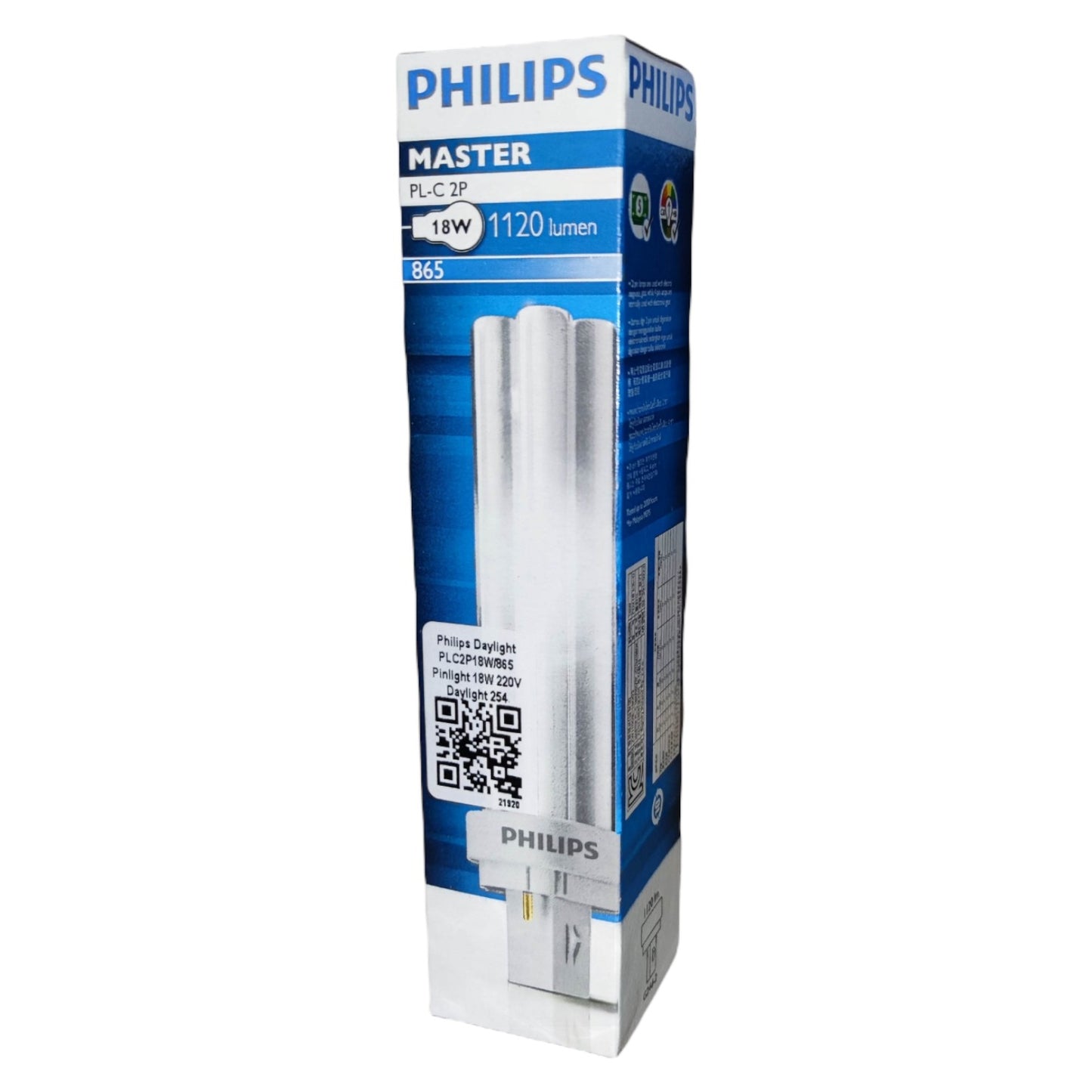 Philips 18W Pinlight PLC G24d-2 Socke Compact Fluorescent Lamp Available in Daylight 6500K and Warm White 3000K