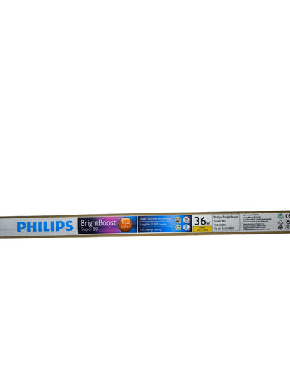 Philips 36W T8 Fluorescent Tube with BrightBoost technology and true color lighting in packaging