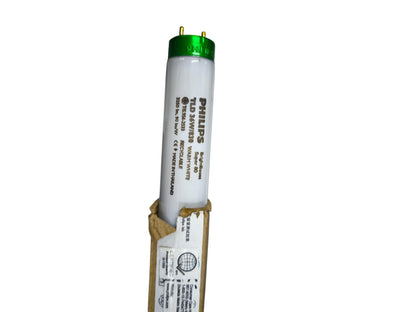 Philips 36W T8 Fluorescent Tube with green end cap in its packaging for energy-efficient lighting