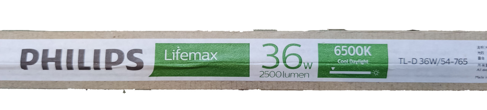 36W T8 fluorescent tube daylight Philips Lifemax 6500K 2500 lumen by Electx Electrical Supply