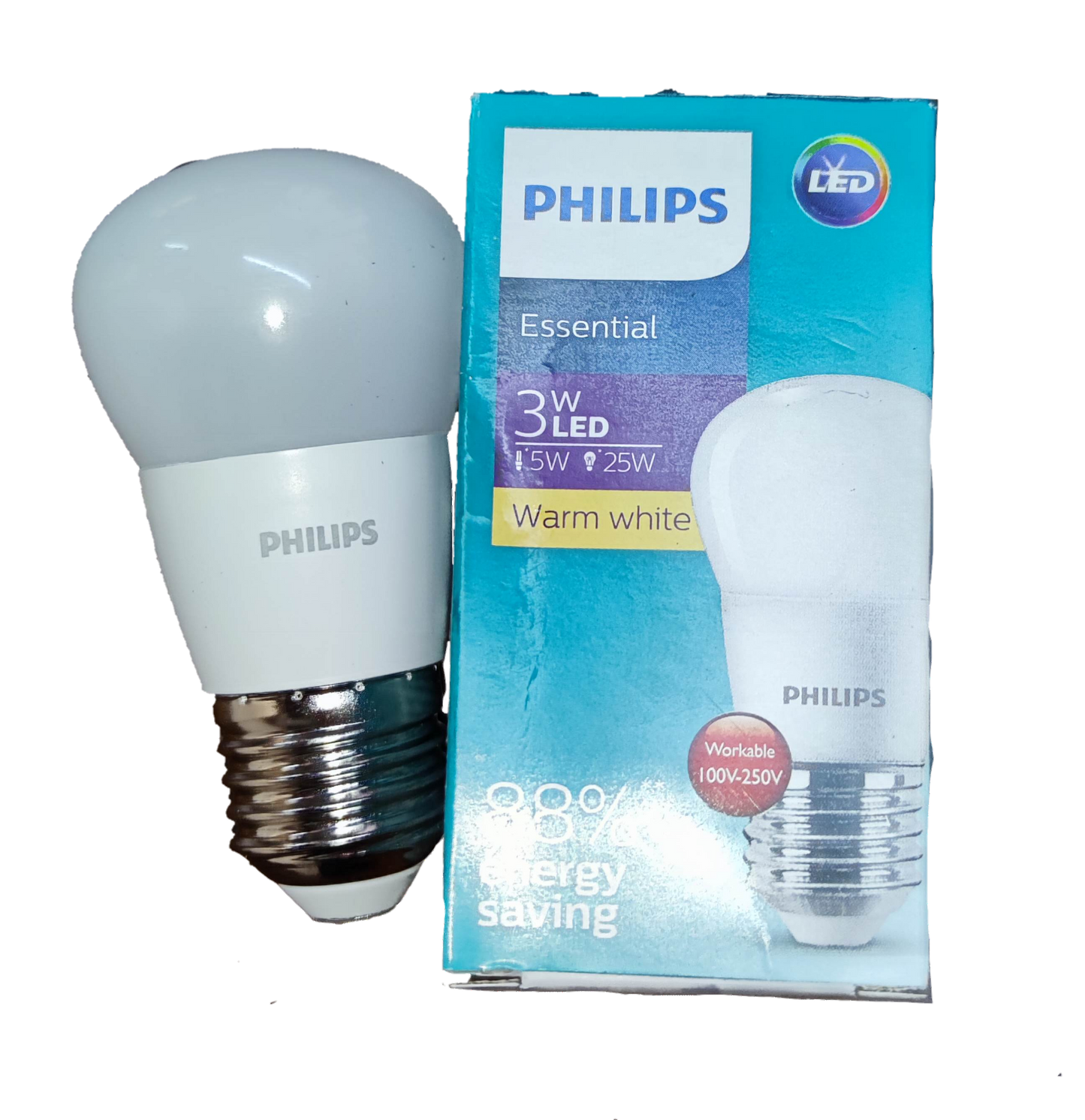 Philips 3W LED Bulb Warm White 220V with Energy Saving Design and Eco-Friendly Features