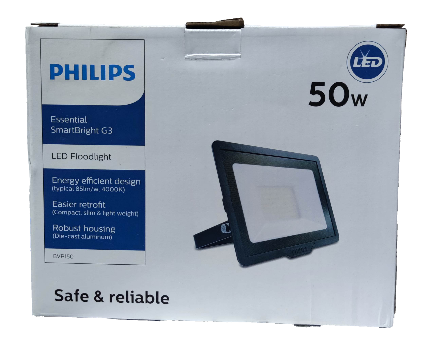 Philips 50W LED Floodlight 220V 4000K with energy efficient design and robust housing