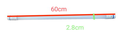 Philips 8W LED fluorescent tube measuring 60cm in length and 2.8cm in diameter