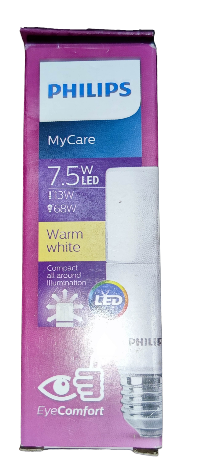 Philips MyCare 7.5W LED Bulb with E27 warm white LED light 3000K for bright illumination