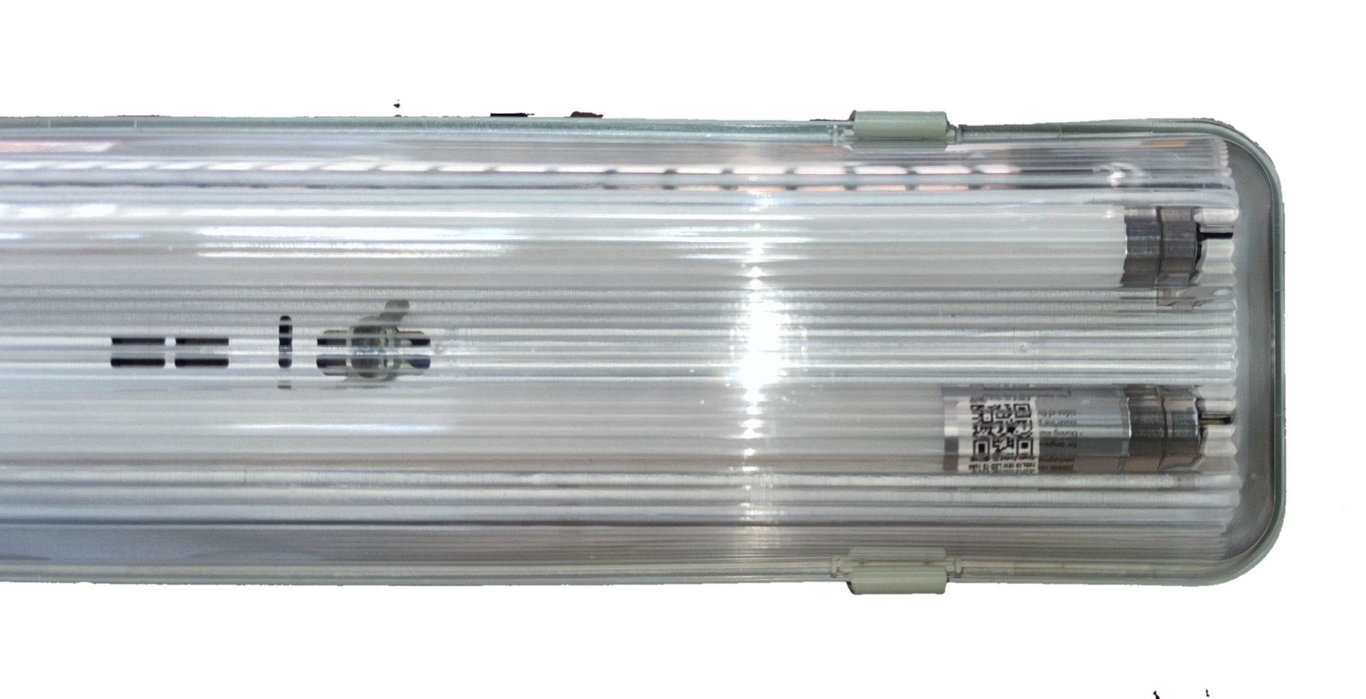 Philips Opple 2x8W LED ECOFIT daylight lighting installation with a clear protective cover