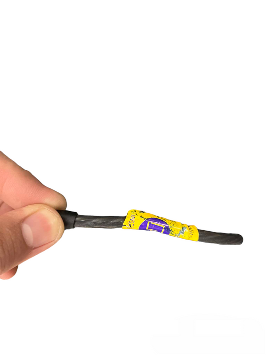 Hand holding Philflex THHN wire 8.0 mm stranded with yellow label on white background