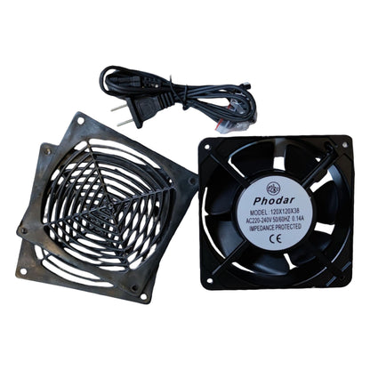 4x4 Box Fan 220V Blade Size 10cm x 10cm Exhaust Fan 5 Blades Blower Fan 120mm x 120mm x 38mm 60Hz