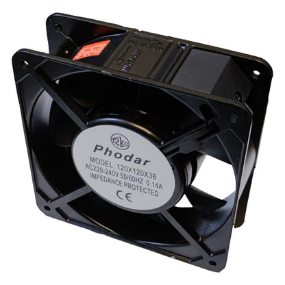 4x4 Box Fan 220V Blade Size 10cm x 10cm Exhaust Fan 5 Blades Blower Fan 120mm x 120mm x 38mm 60Hz