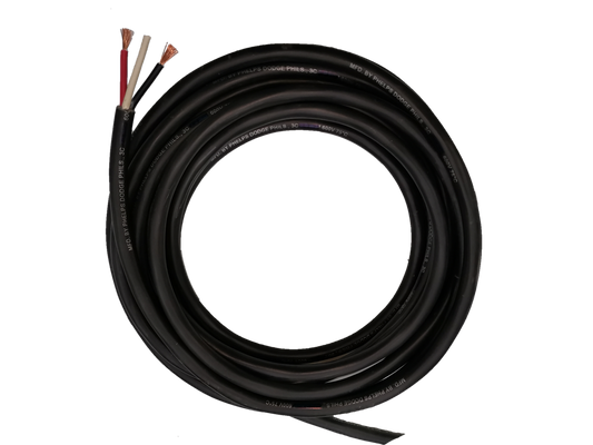 Phelps Dodge 3 core 5.5mm royal cord coiled electrical wire with exposed copper ends