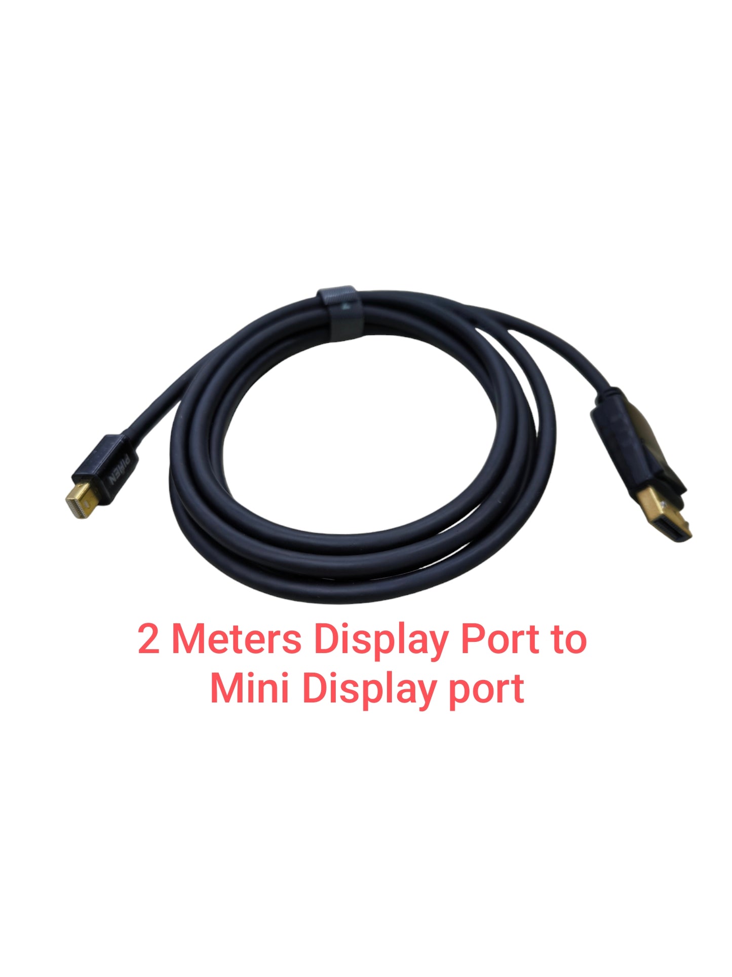 Black 2 Meters Display Port to Mini Display Port Cable for High-Quality Video Connections