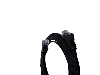 Black CAT6 patch cable white 3 Meters for fast network connectivity and reliable data transmission