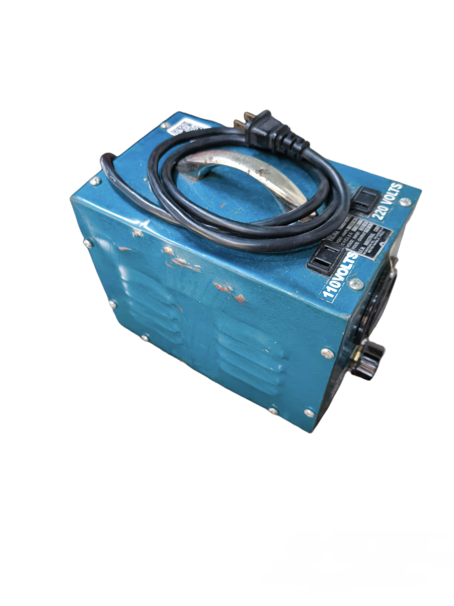 Pioneer 350W Variable Transformer 145 vintage blue electrical device with coiled power cord