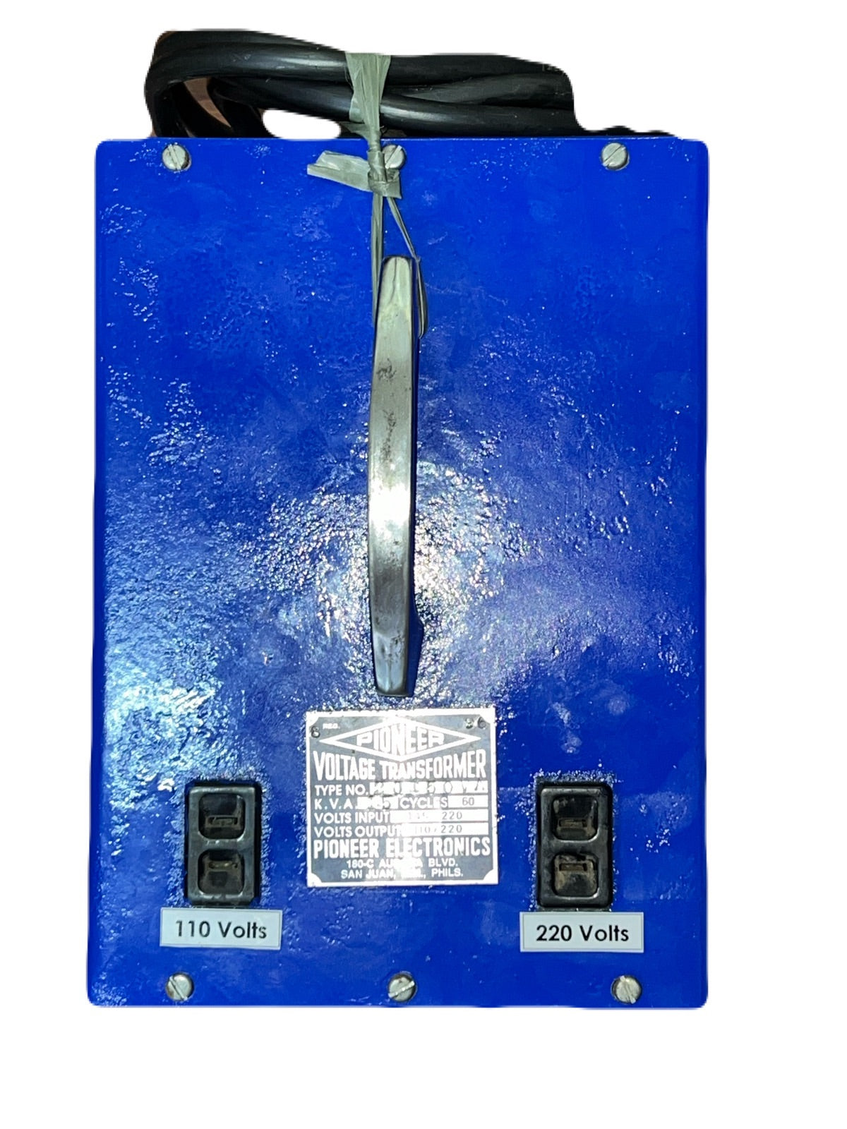 PIONEER step up step down transformer blue electrical voltage transformer with 110 and 220 volts input