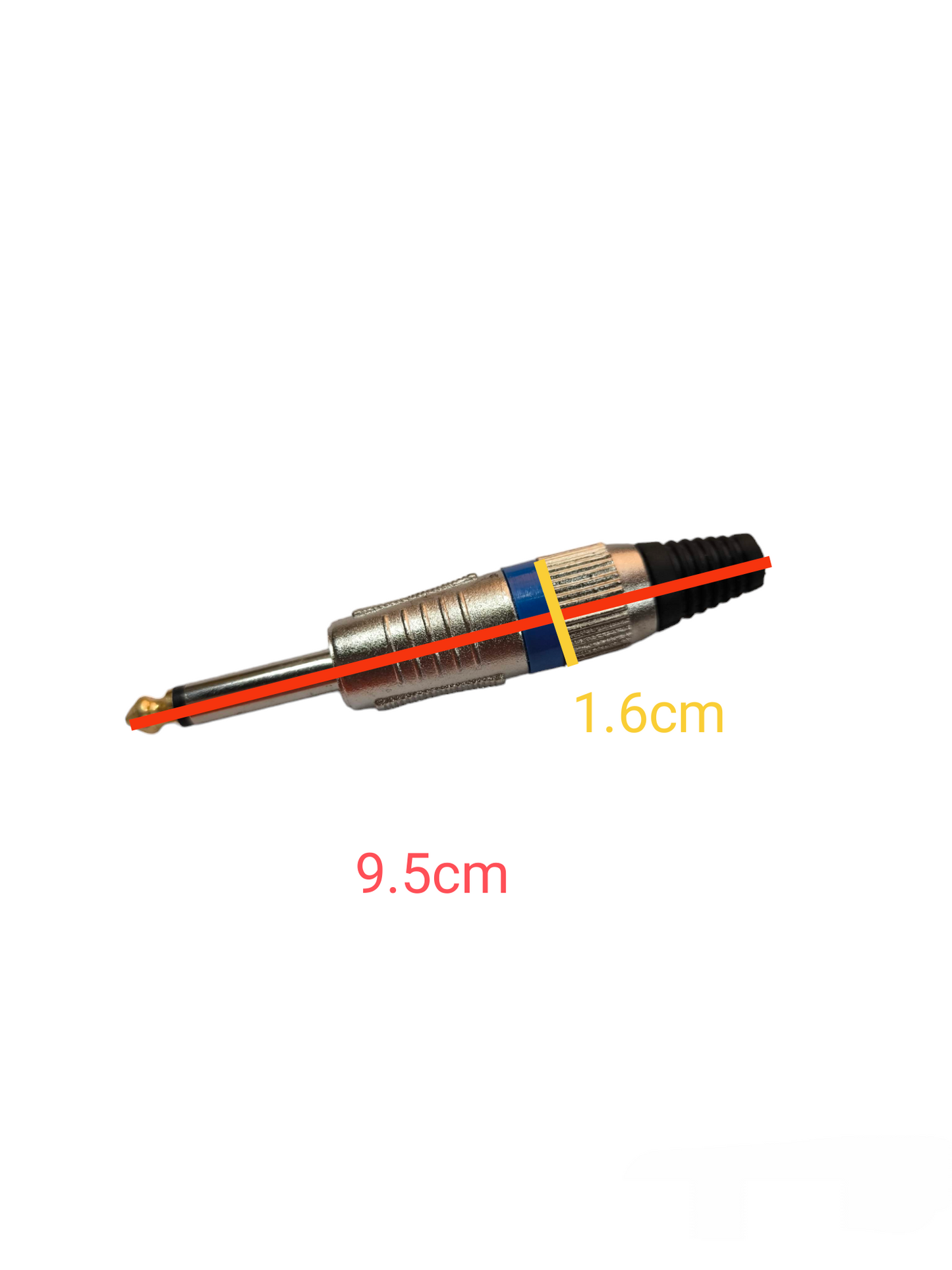 PL-55 Plug Metal Mono Connector for Reliable Audio Connections, 9.5cm Length