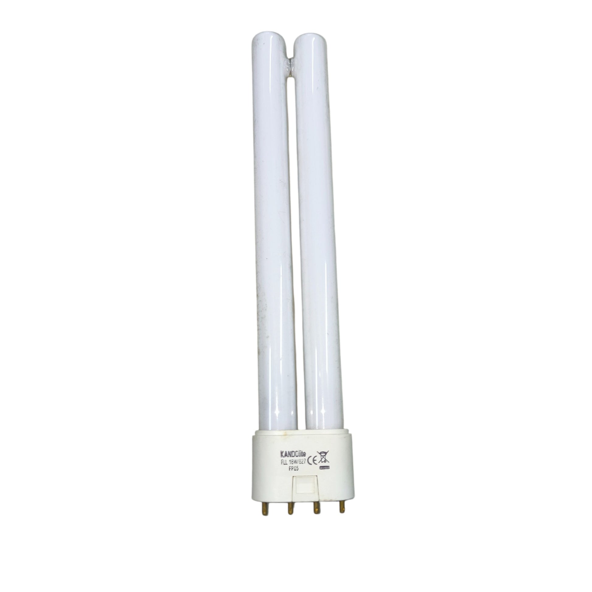 Kandolite 18W PLL Warm White 2700K compact fluorescent bulb with double tube and four-pin base