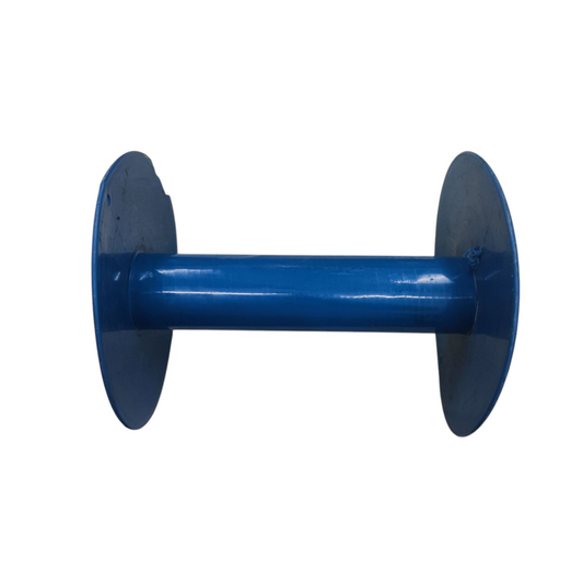Plastic Long Spool 20cm in blue, perfect for holding and dispensing various tape types