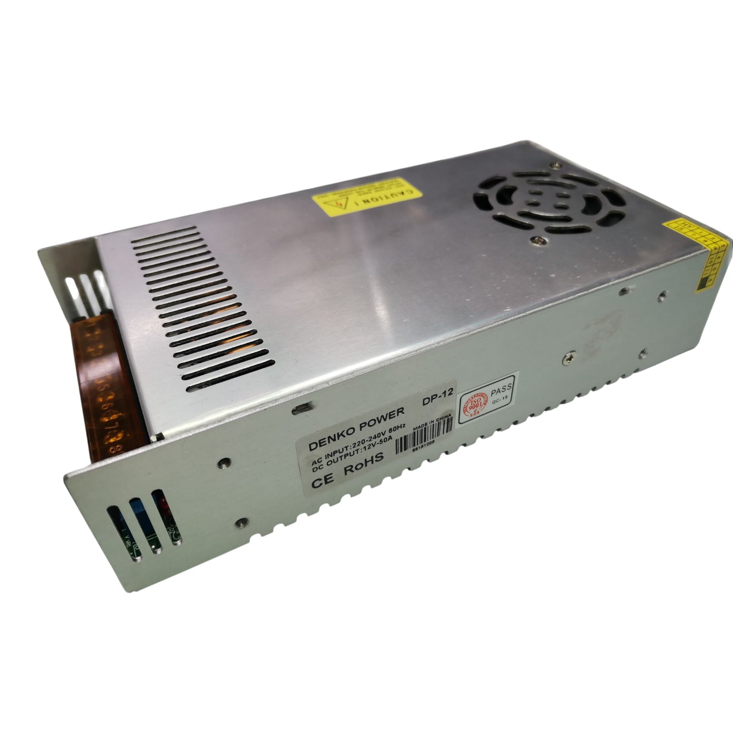 ZwitseRise 12V 50A Power Supply with Efficient Cooling System for Door Chimes and Bells