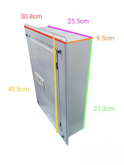 Metal wall mount MCB distribution enclosure by Chint Koten Royu 8 Branches with 100A 2P for MCB Panel Box.