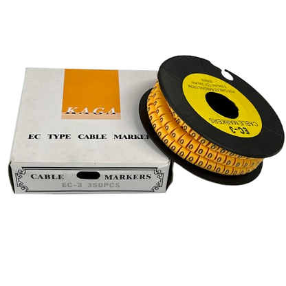 Cable "0" Marker 5.0mm to 7.2mm EC-3 Yellow, 350PCS