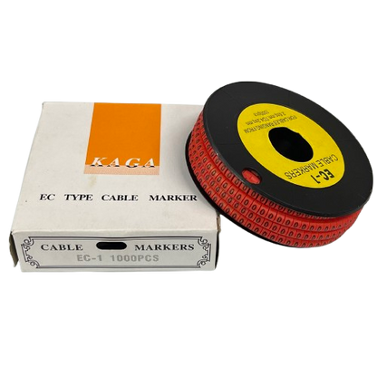 Cable "0" Marker Red 2.6mm to 4.2mm 1000pcs per Roll EC-1