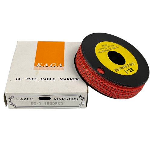Cable "0" Marker Red 2.6mm to 4.2mm 1000pcs per Roll EC-1