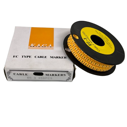Cable "1" Marker 5.0mm to 7.2mm EC-3 Yellow, 350PCS