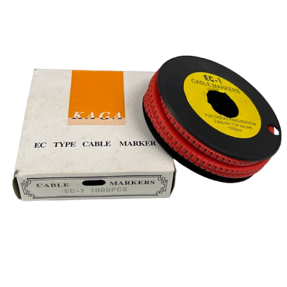 Cable "3" Marker Red 2.6mm to 4.2mm 1000pcs per Roll EC-1