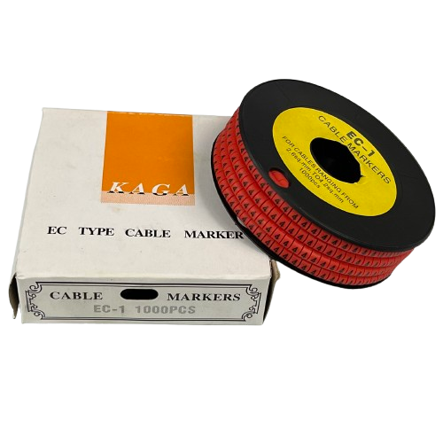 Cable 4 Marker Red 2.6mm to 4.2mm 1000pcs per Roll EC-1