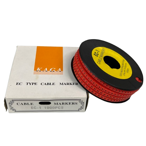 Cable "7" Marker Red 2.6mm to 4.2mm 1000pcs per Roll EC-1