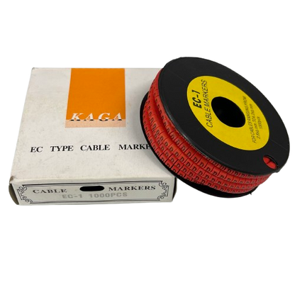 Cable "D" Marker Red 2.6mm to 4.2mm 1000pcs per Roll EC-1