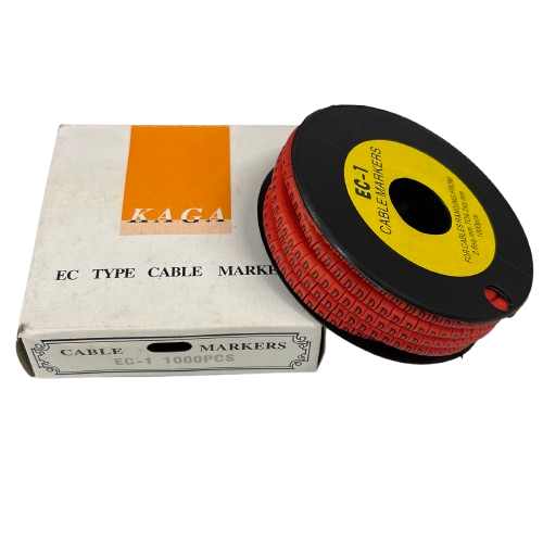 Cable "D" Marker Red 2.6mm to 4.2mm 1000pcs per Roll EC-1