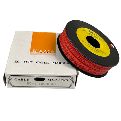 Cable "E" Marker Red 2.6mm to 4.2mm 1000pcs per Roll EC-1