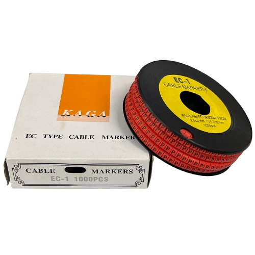 Cable (P) Marker Red 2.6mm to 4.2mm 1000pcs per Roll EC-1