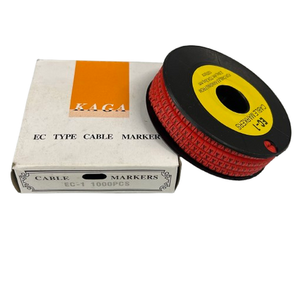 Cable (X) Marker Red 2.6mm to 4.2mm 1000pcs per Roll EC-1