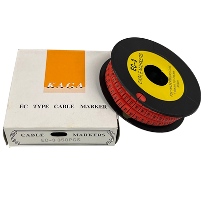 Grippes (E) Cable Marker Red 5.0mm to 7.2mm 350pcs
