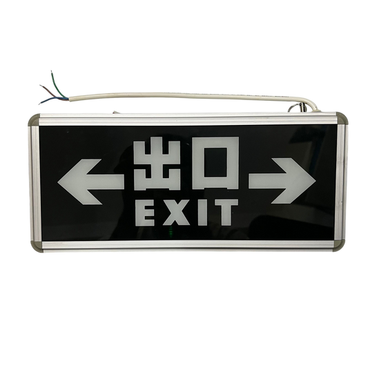 Exit Sign With Arrow Left and Right Green Glass 3W 220V CA-BLZD-1LR0E I "P" DF