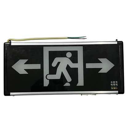 Exit Sign with Running Man Left and Right Green 3W 220V Glass Double Face DZ-BLZD-2LRE3W (K)DF