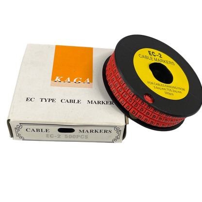 Grippes (D) Cable Marker 3.6mm to 5.2mm 500pcs per Roll Red