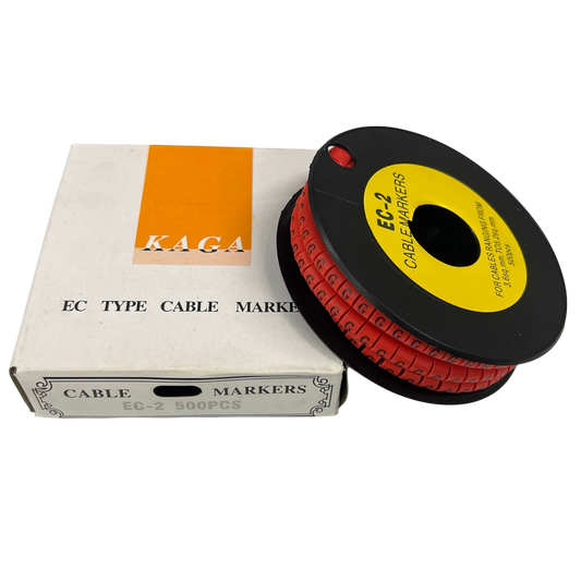 Grippes (G) Cable Marker 3.6mm to 5.2mm 500pcs per Roll Red