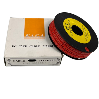 Grippes (C) Cable Marker 3.6mm to 5.2mm 500pcs per Roll Red