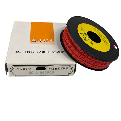 Grippes (J) Cable Marker 3.6mm to 5.2mm 500pcs per Roll Red