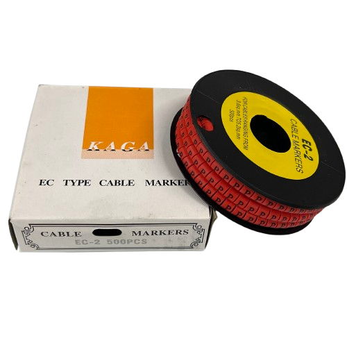 Grippes (P) Cable Marker 3.6mm to 5.2mm 500pcs per Roll Red