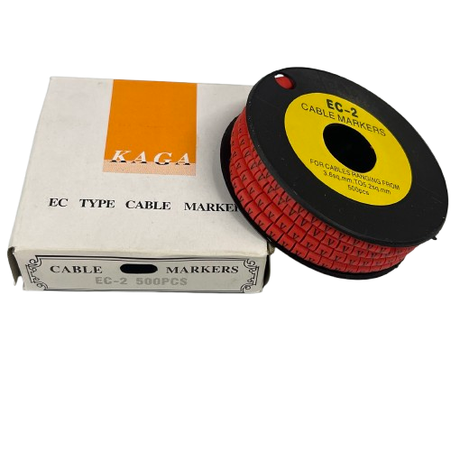 Grippes (V) Cable Marker 3.6mm to 5.2mm 500pcs per Roll Red