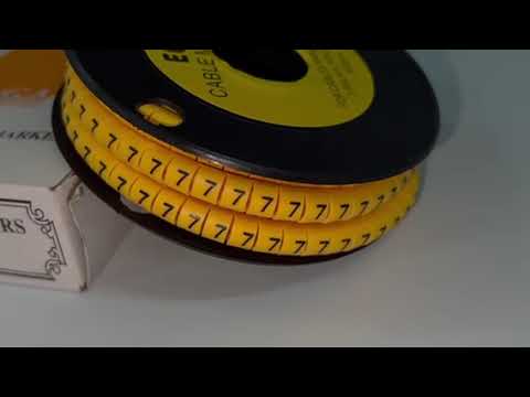 Grippes (7) Cable Marker 3.6mm to 5.2mm Color Yellow 1roll 500pcs) EC-2Y