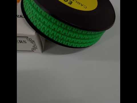 Cable "A" Marker EC-1 Green 2.6mm to 4.2mm 1000pcs 1 Roll   EC-1G(A)