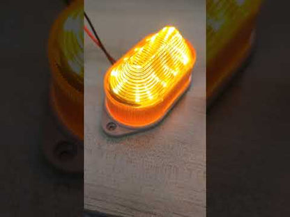 Yellow LED Warning Light with Siren 24V DC, Blinking Blinker LED Lamp Industrial Warning Design Strobe Light Function