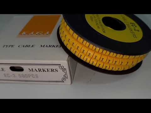 Grippes (I) Cable Marker 3.6mm to 5.2mm Color Yellow 1roll 500pcs) EC-2Y