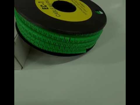 Cable (U) Marker EC-1 Green 2.6mm to 4.2mm 1000pcs 1 Roll   EC-1G(U)