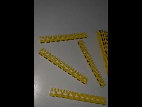 Cable Marker Clip On Type A-Z 3.0-4.0mm Yellow 260PC
